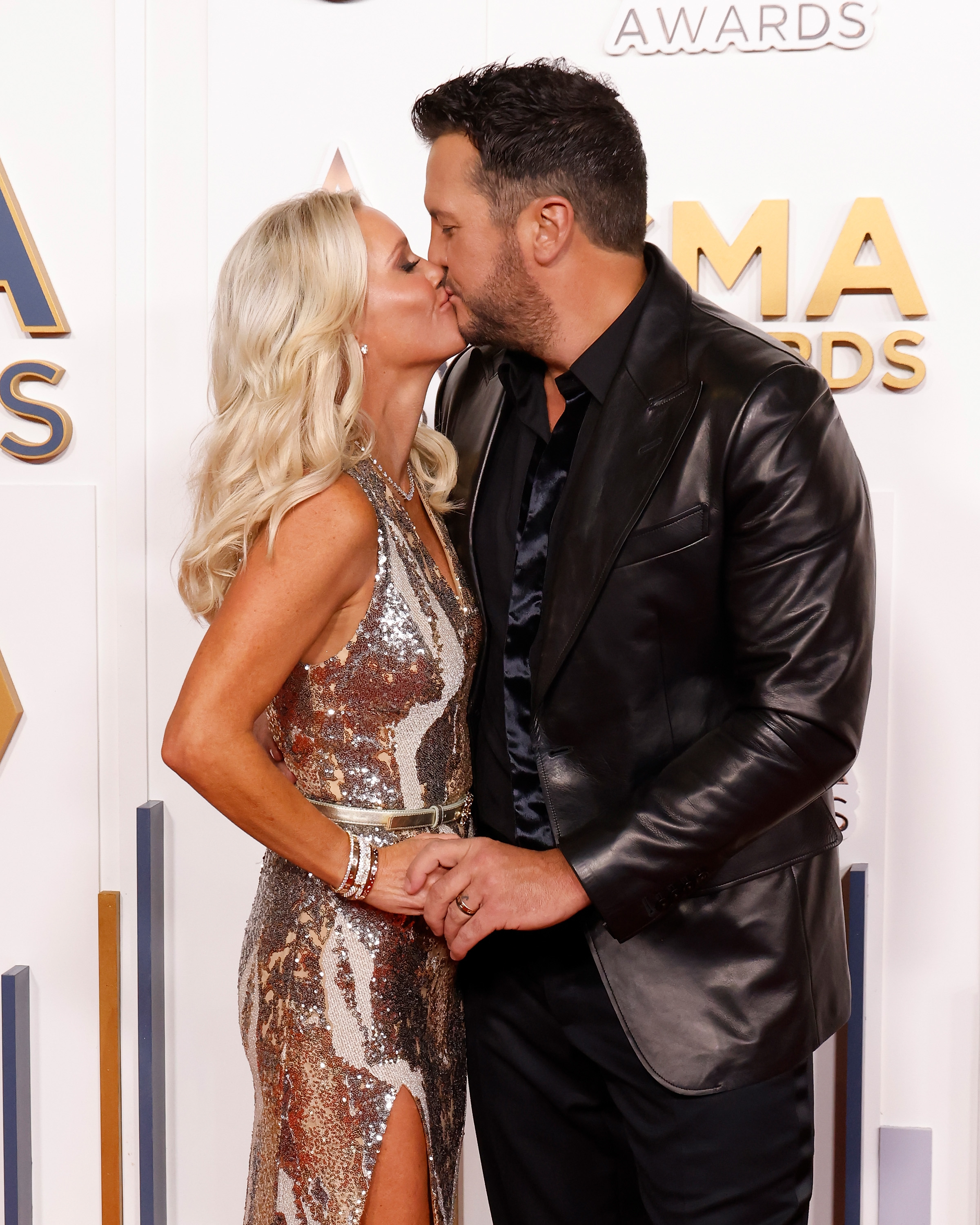 Luke Bryan & His Wife Caroline: Photos of the Couple 57th Annual CMA Awards at Bridgestone Arena on November 08, 2023