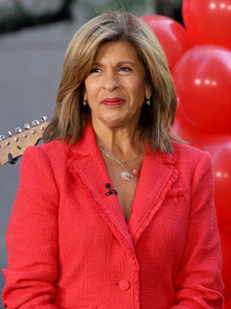 NEW YORK, NEW YORK - OCTOBER 08: Hoda Kotb on NBC's "Today" at Rockefeller Plaza on October 08, 2024 in New York City. (Photo by Marleen Moise/Getty Images)