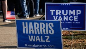 Voters line up to cast their ballots at a voting location at the Farmersville Elementary School on Election Day in Easton, Pennsylvania on November 5, 2024. (Photo by SAMUEL CORUM / AFP) (Photo by SAMUEL CORUM/AFP via Getty Images)