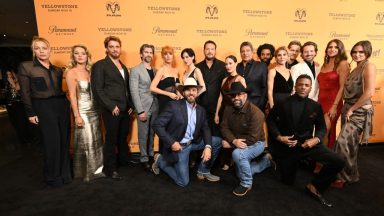  (L-R) Piper Perabo, Hassie Harrison, Luke Grimes, Wes Bentley, Kelly Reilly, Ethan Lee, Kelsey Asbille, Cole Hauser, Wendy Moniz, Gil Birmingham, Denim Richards, Jen Landon, John Emmet Tracy, Ian Bohen, Dawn Olivieri, Rob Kirkland and Kathryn Kelly attend Paramount Network's "Yellowstone" season 5B NYC premiere on November 07, 2024 in New York City. (Photo by Noam Galai/Getty Images for Paramount)