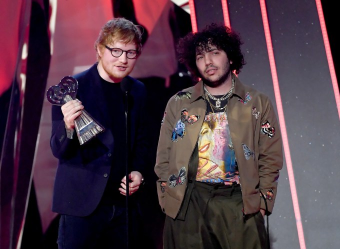 Benny Blanco & Ed Sheeran at the 2017 iHeartRadio Awards