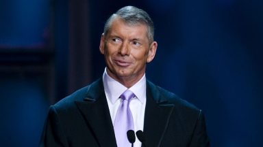 HOUSTON - APRIL 04:  WWE Chairman Vince McMahon inducts Stone Cold Steve Austin into the WWE Hall of Fame at the 25th Anniversary of WrestleMania's WWE Hall of Fame at the Toyota Center on April 4, 2009 in Houston, Texas.  (Photo by Bob Levey/WireImage)