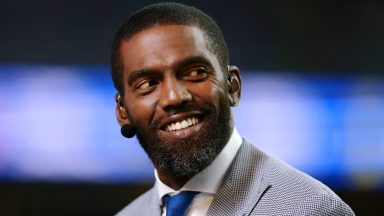  ESPN analyst Randy Moss reacts during a game between the New Orleans Saints and the Houston Texans at the Mercedes Benz Superdome on September 09, 2019 in New Orleans, Louisiana. (Photo by Jonathan Bachman/Getty Images)