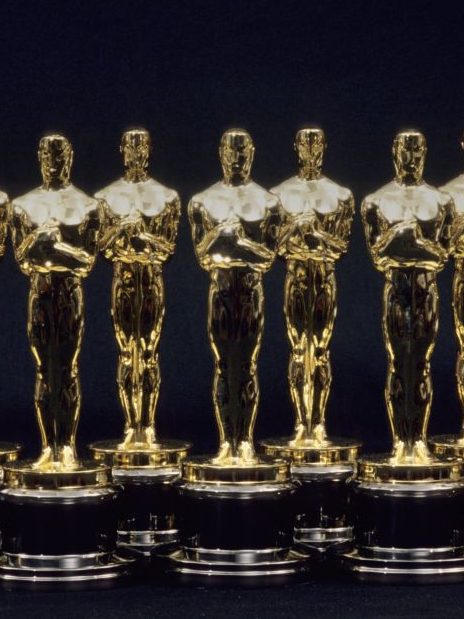 LOS ANGELES - 1990: A view of 11 Oscars statues lined up next to each other in 1990 in Los Angeles, California. (Photo by Santi Visalli/Getty Images)