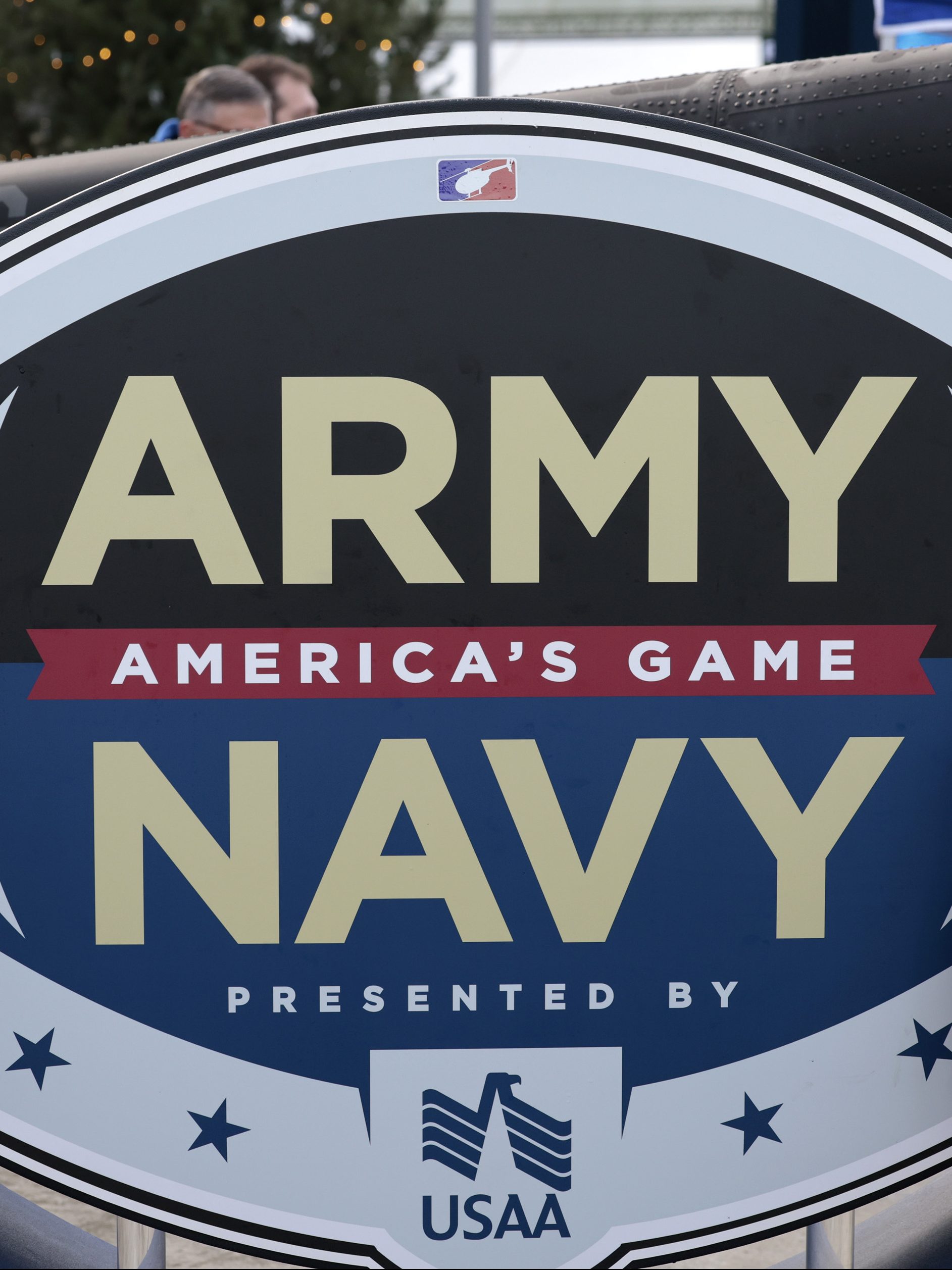 FOXBOROUGH, MA - DECEMBER 09: Children pose in the Fan Zone before the 124th playing of America's Game between the Army Black Knights and the Navy Midshipmen on December 9, 2023, at Gillette Stadium in Foxboro, Massachusetts. (Photo by Fred Kfoury III/Icon Sportswire via Getty Images)