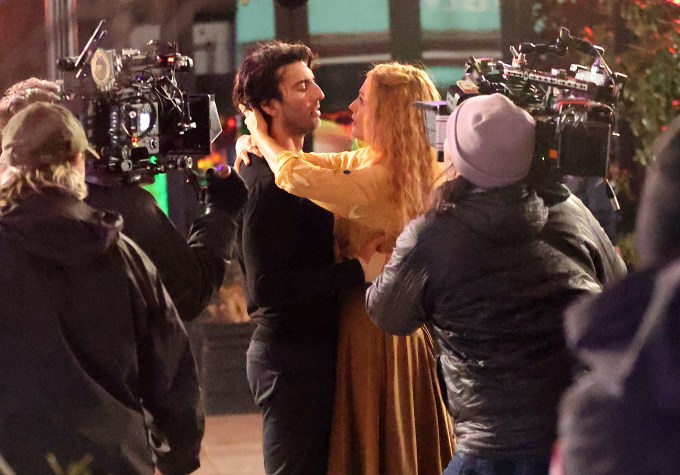 Blake & Justin Filming a Kiss Scene