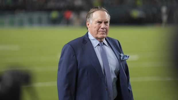 PHILADELPHIA, PA - SEPTEMBER 16: NFL analyst Bill Belichick looks on during the game between the Philadelphia Eagles and the Atlanta Falcons on September 15, 2024 at Lincoln Financial Field in Philadelphia, PA. (Photo by Andy Lewis/Icon Sportswire via Getty Images)