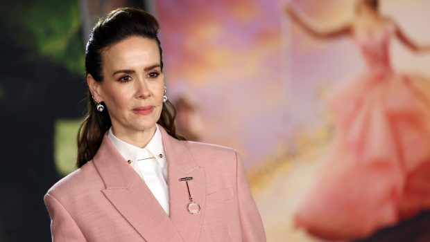 LOS ANGELES, CALIFORNIA - NOVEMBER 09: Sarah Paulson attends the Los Angeles premiere of Universal Pictures "Wicked" at Dorothy Chandler Pavilion on November 09, 2024 in Los Angeles, California.  (Photo by Amy Sussman/Getty Images)