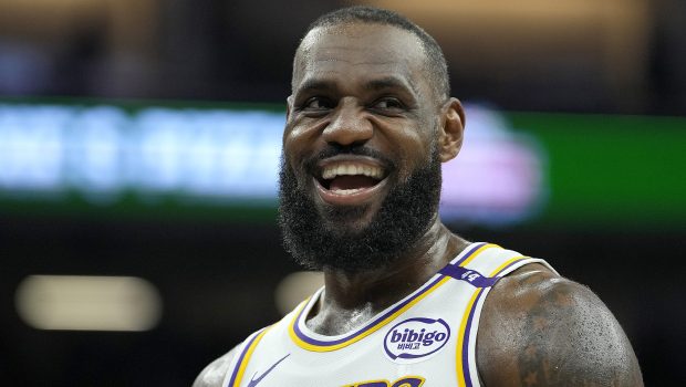 SACRAMENTO, CALIFORNIA - DECEMBER 21: LeBron James #23 of the Los Angeles Lakers looks on against the Sacramento Kings during the second half at Golden 1 Center on December 21, 2024 in Sacramento, California. NOTE TO USER: User expressly acknowledges and agrees that, by downloading and or using this photograph, User is consenting to the terms and conditions of the Getty Images License Agreement. (Photo by Thearon W. Henderson/Getty Images)