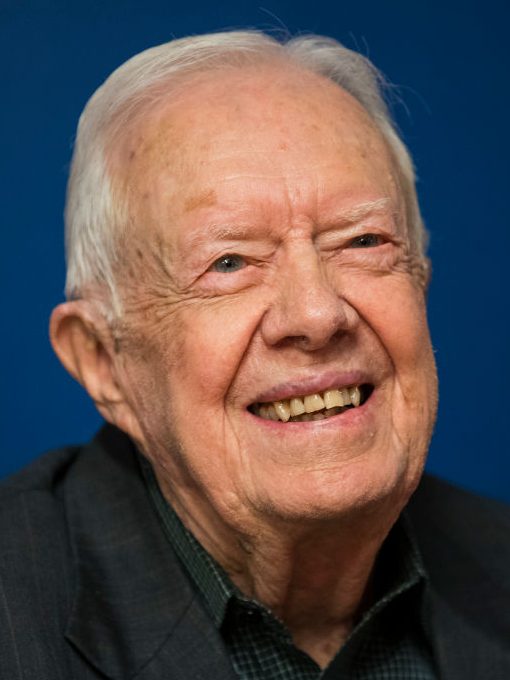 NEW YORK, NY - MARCH 26: Former U.S. President Jimmy Carter smiles during a book signing event for his new book 'Faith: A Journey For All' at Barnes & Noble bookstore in Midtown Manhattan, March 26, 2018 in New York City. Carter, 93, has been a prolific author since leaving office in 1981, publishing dozens of books. (Photo by Drew Angerer/Getty Images)