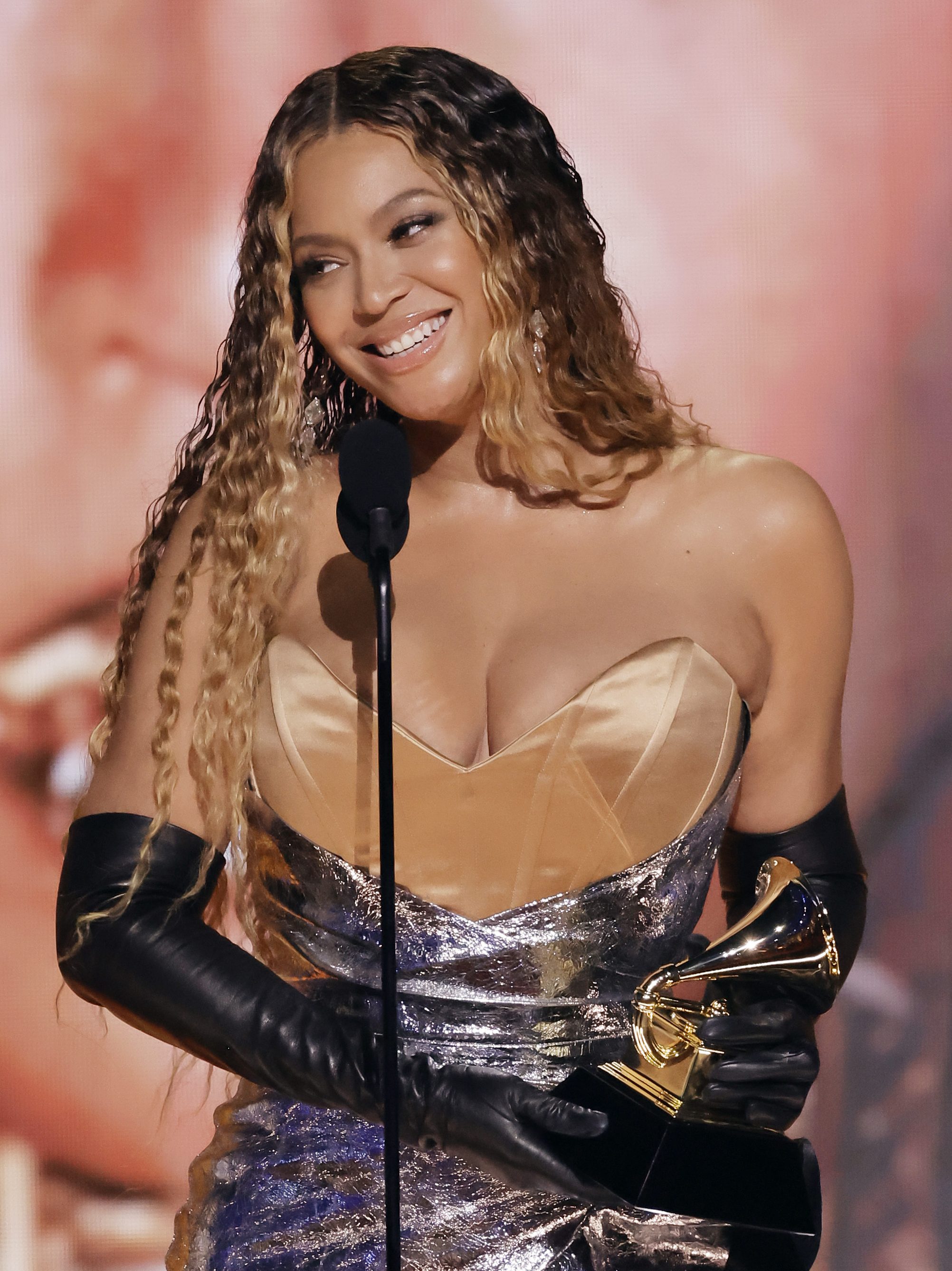 LOS ANGELES, CALIFORNIA - FEBRUARY 05: Beyoncé accepts the Best Dance/Electronic Music Album award for “Renaissance” onstage during the 65th GRAMMY Awards at Crypto.com Arena on February 05, 2023 in Los Angeles, California. (Photo by Kevin Winter/Getty Images for The Recording Academy)