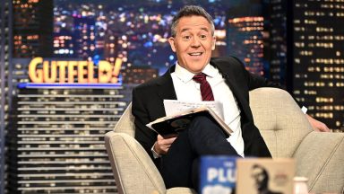  Greg Gutfeld hosts FNC’s "Gutfeld!" at Fox News Channel Studios on February 14, 2023 in New York City. (Photo by Steven Ferdman/Getty Images)