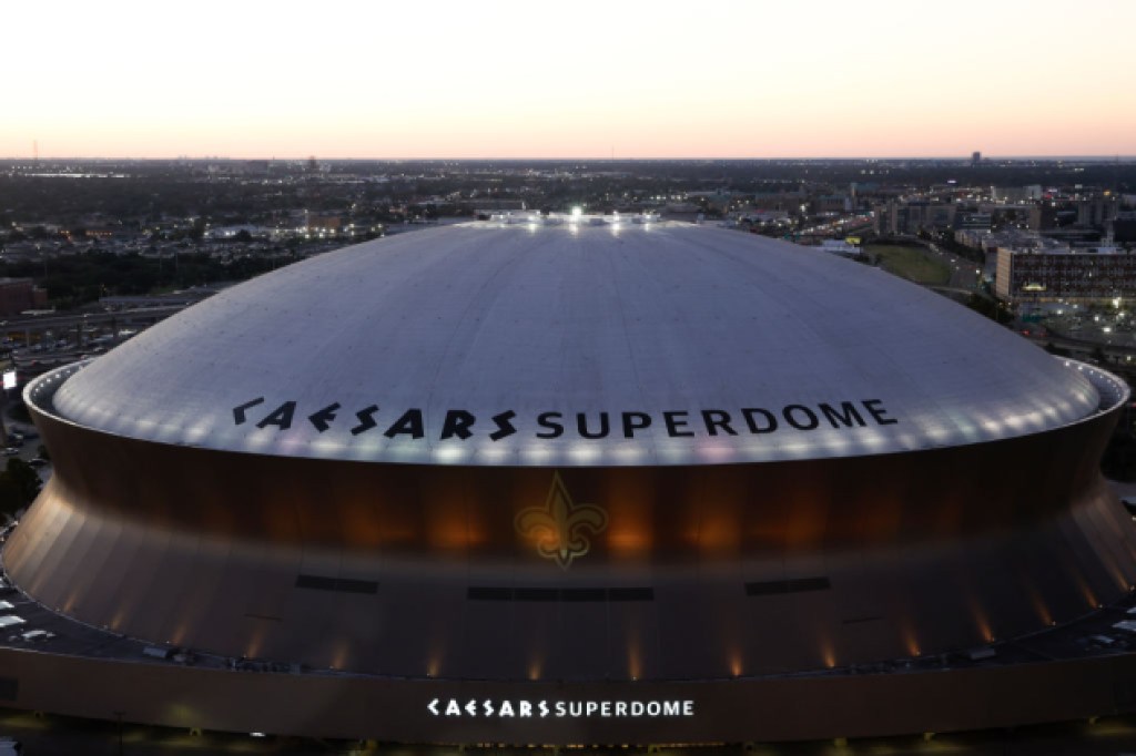 NEW ORLEANS, LOUISIANA - OCTOBER 13: A general view exterior of Caesars Superdome, home of the NFL New Orleans Saints, on October 13, 2024 in New Orleans, Louisiana. (Photo by Aaron M. Sprecher/Getty Images)