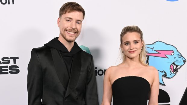 SANTA MONICA, CALIFORNIA - DECEMBER 18: (L-R) MrBeast and Thea Booysen attend as MrBeast celebrates the premiere of the new Prime Video Competition Series “Beast Games” at a content creator special screening on December 18, 2024 in Santa Monica, California. (Photo by Jon Kopaloff/Getty Images for Prime Video)