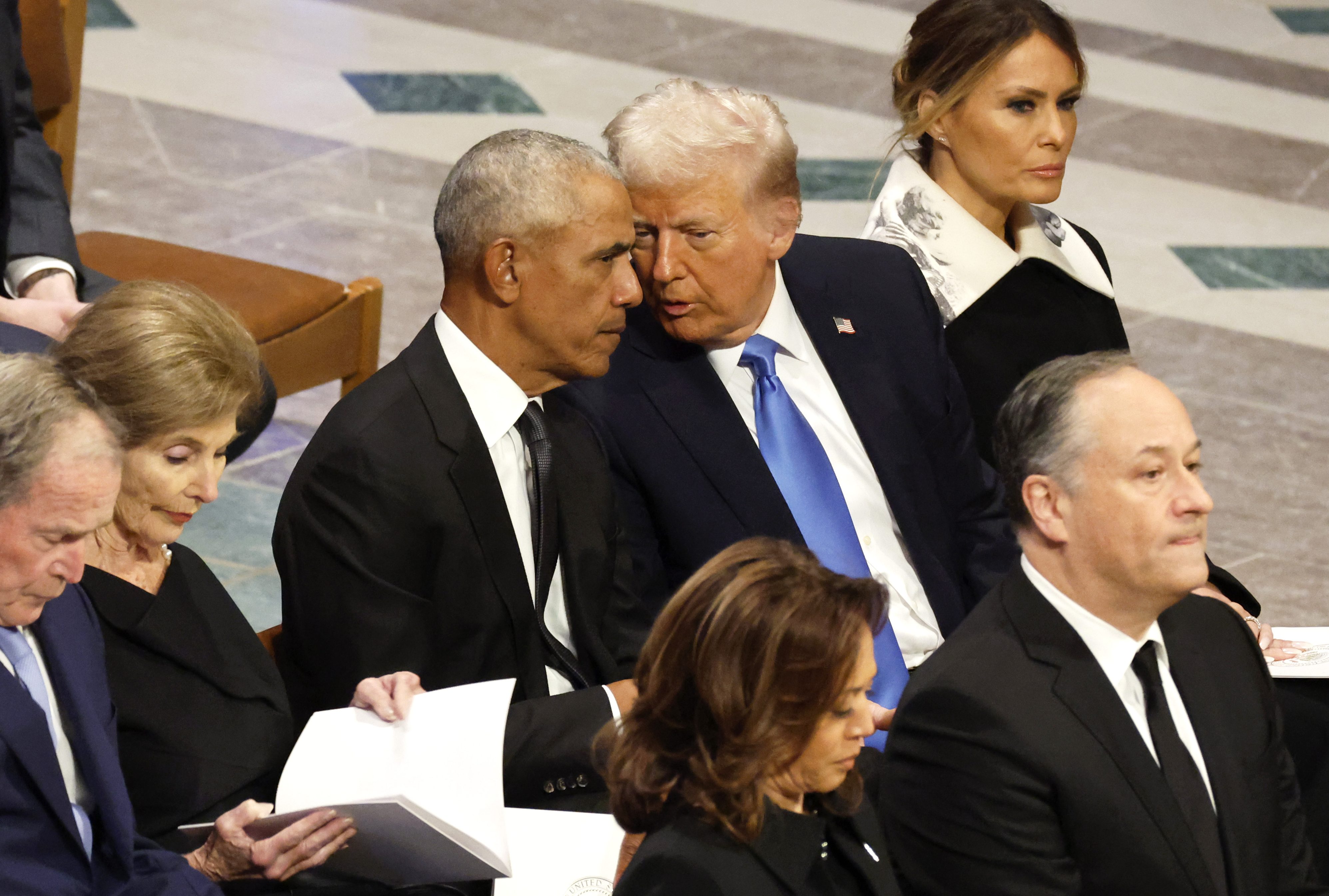 Trump & Obama at Jimmy Carter's Funeral: Photos