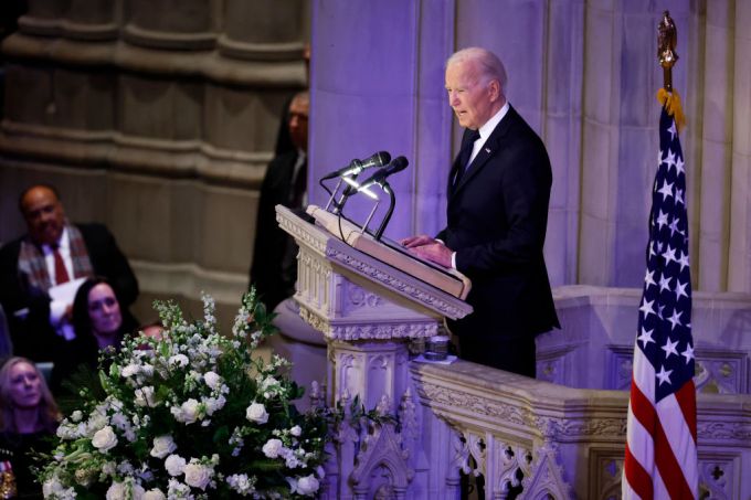 President Biden Delivering the Eulogy