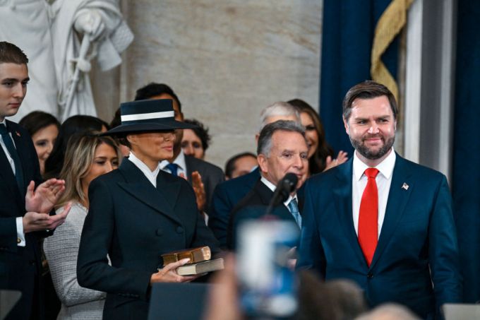 Melania Trump Next to J.D. Vance