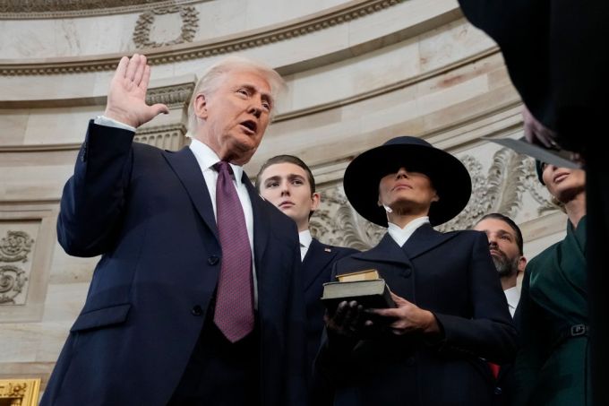 Melania Trump at Donald’s Swearing-In