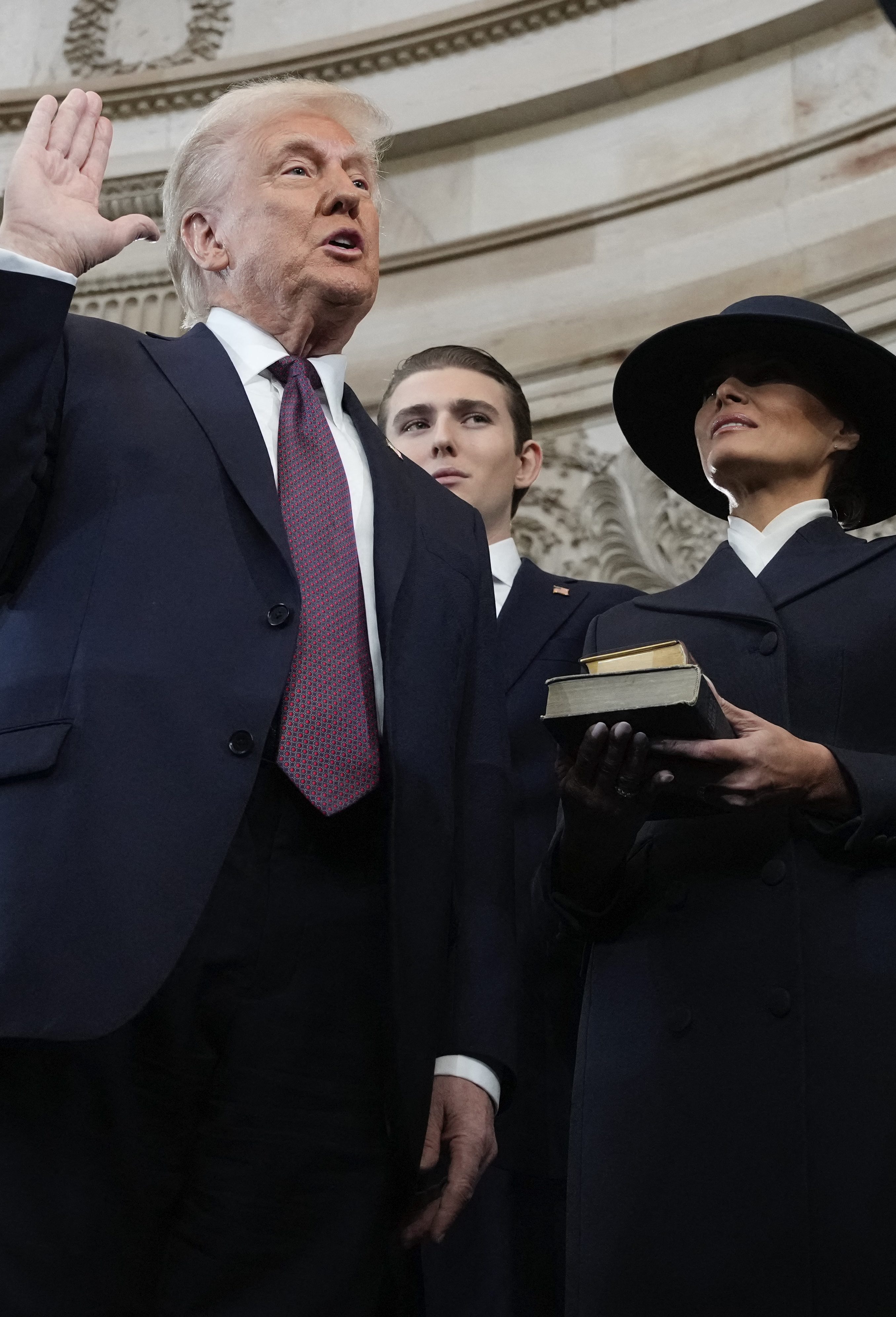 Did Trump Put His Hand on the Bible at Today's Inauguration?