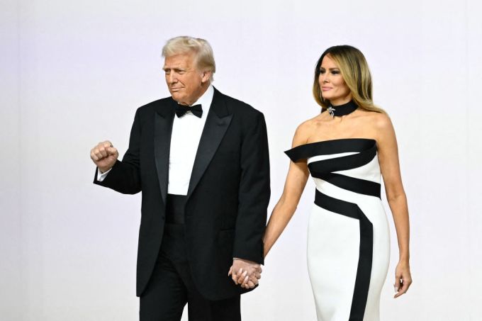 US President Donald Trump and First Lady Melania Trump