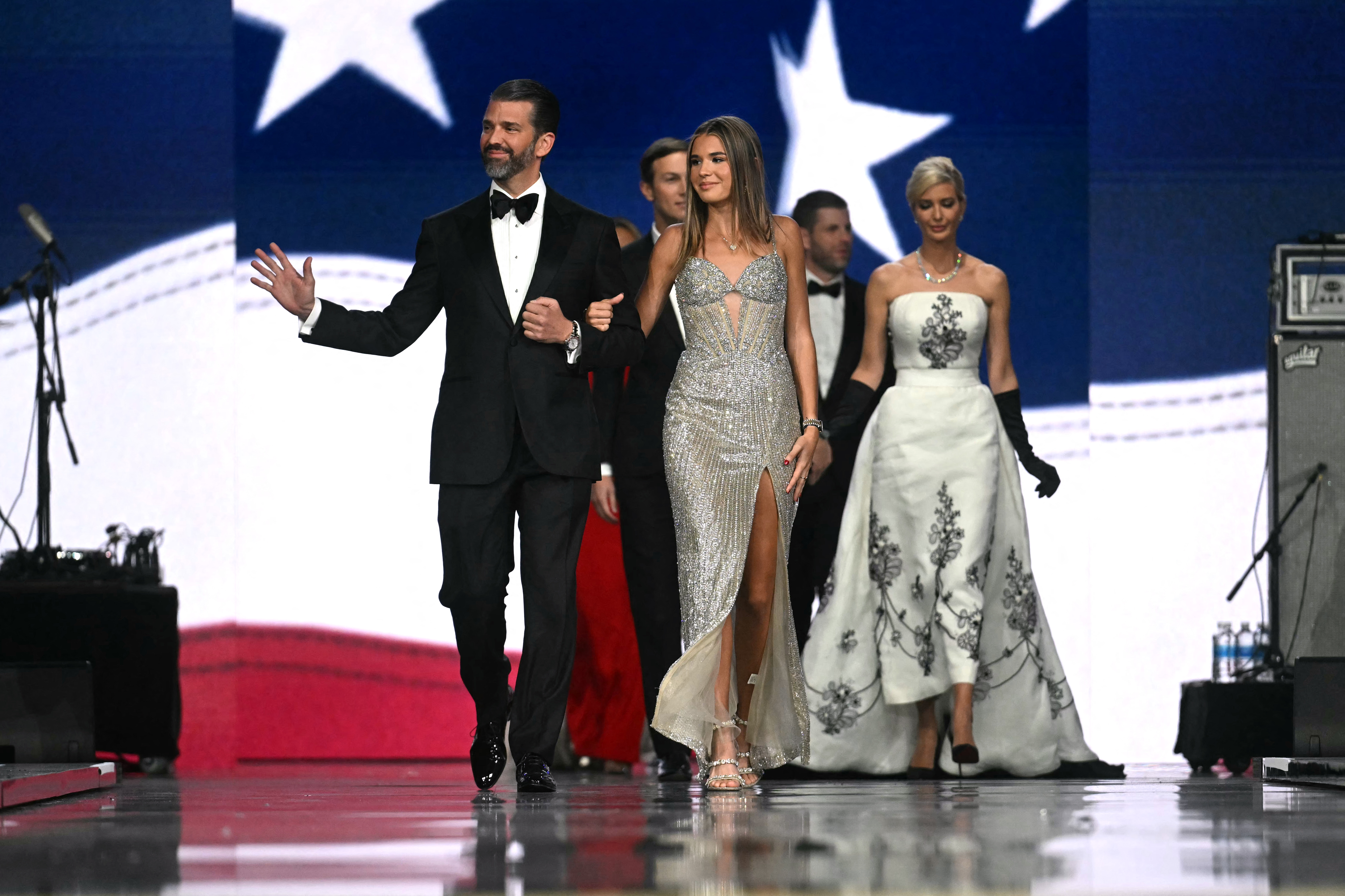 Inauguration Ball 2025 Photos: Pics of Trump & Melania, More Donald Trump Eric Trump (2nd R) and son Donald Trump Jr. (L), his daughter Ivanka Trump (R) and granddaughter Kai Madison Trump attend the Liberty inaugural ball