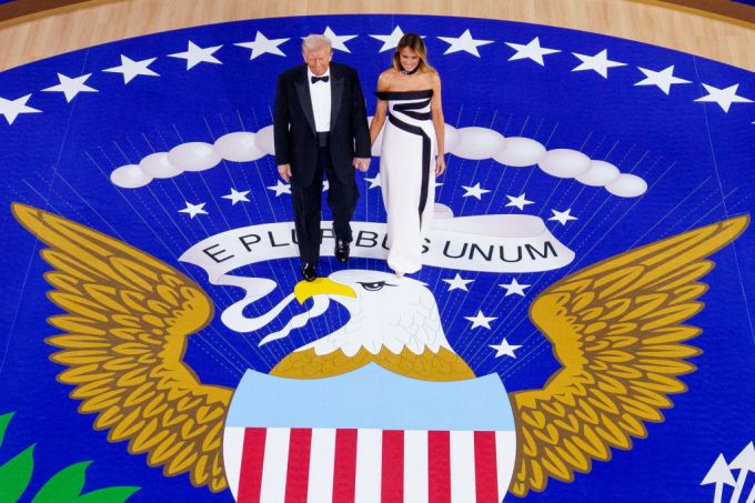 President Donald Trump and First Lady Melania Trump At the Inauguration Balls