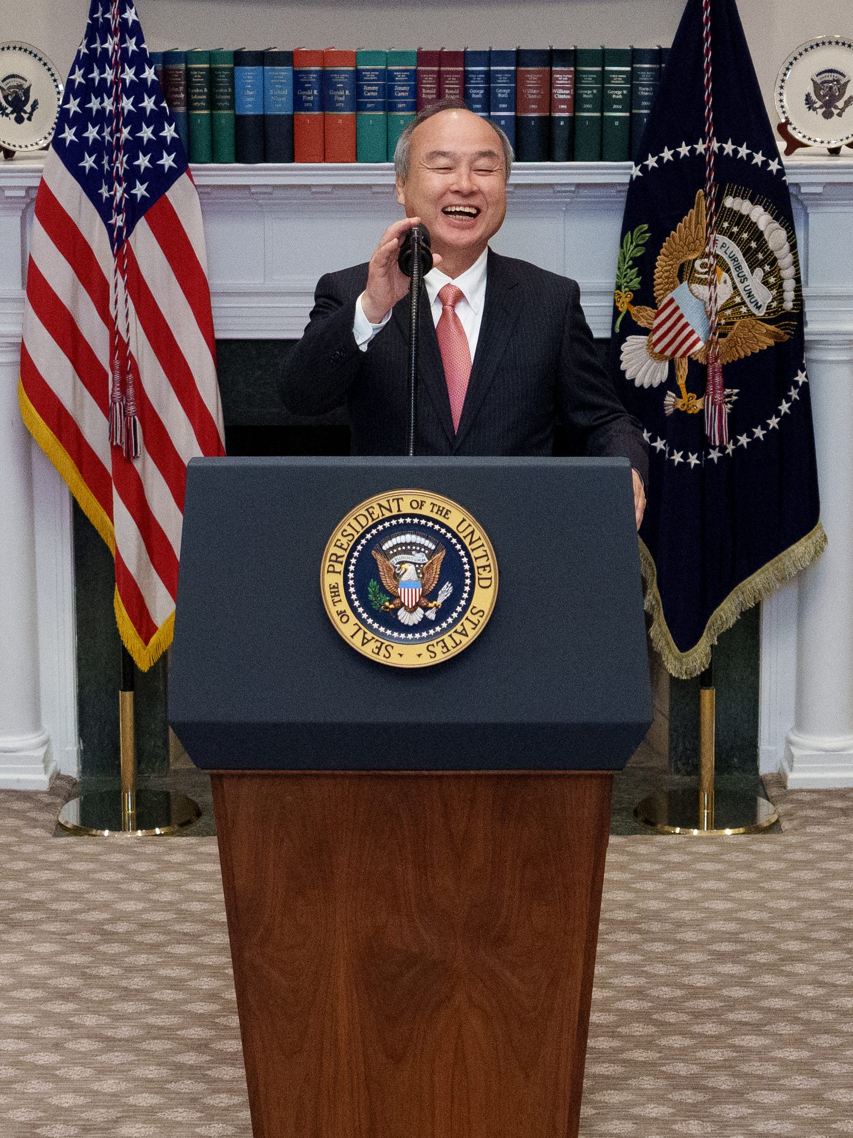 Masayoshi Son's Net Worth- President Donald Trump and SoftBank CEO Masayoshi Son at White House