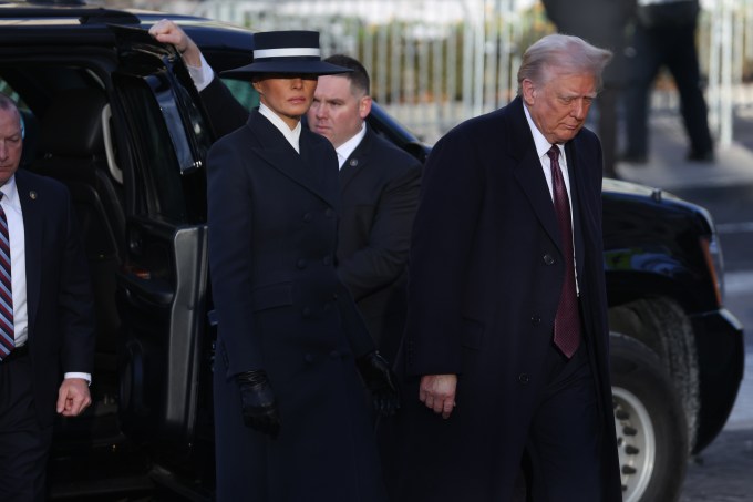 Melania & Donald Trump Arriving