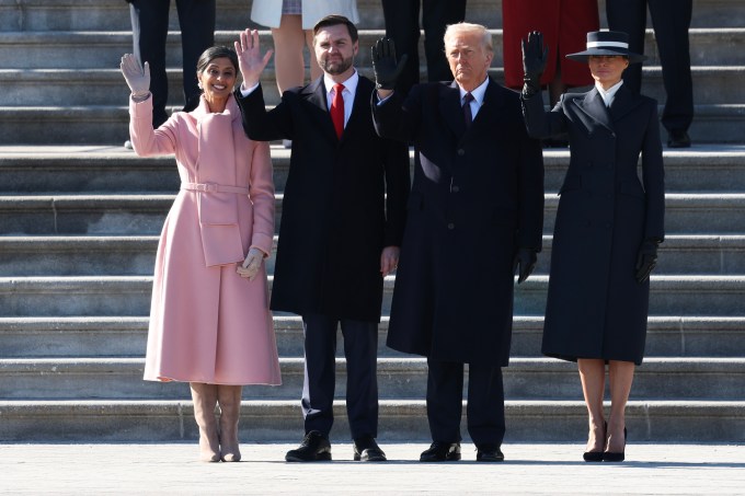 Melania Trump Waving to Bidens Upon Their Departure