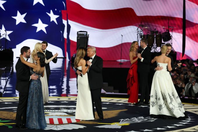 President Donald Trump Dancing with First Lady Melania Trump