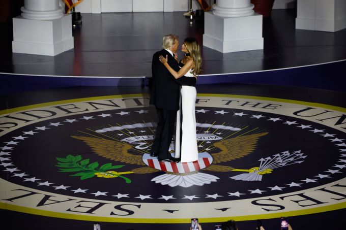 President Donald Trump and First Lady Melania Trump Dancing