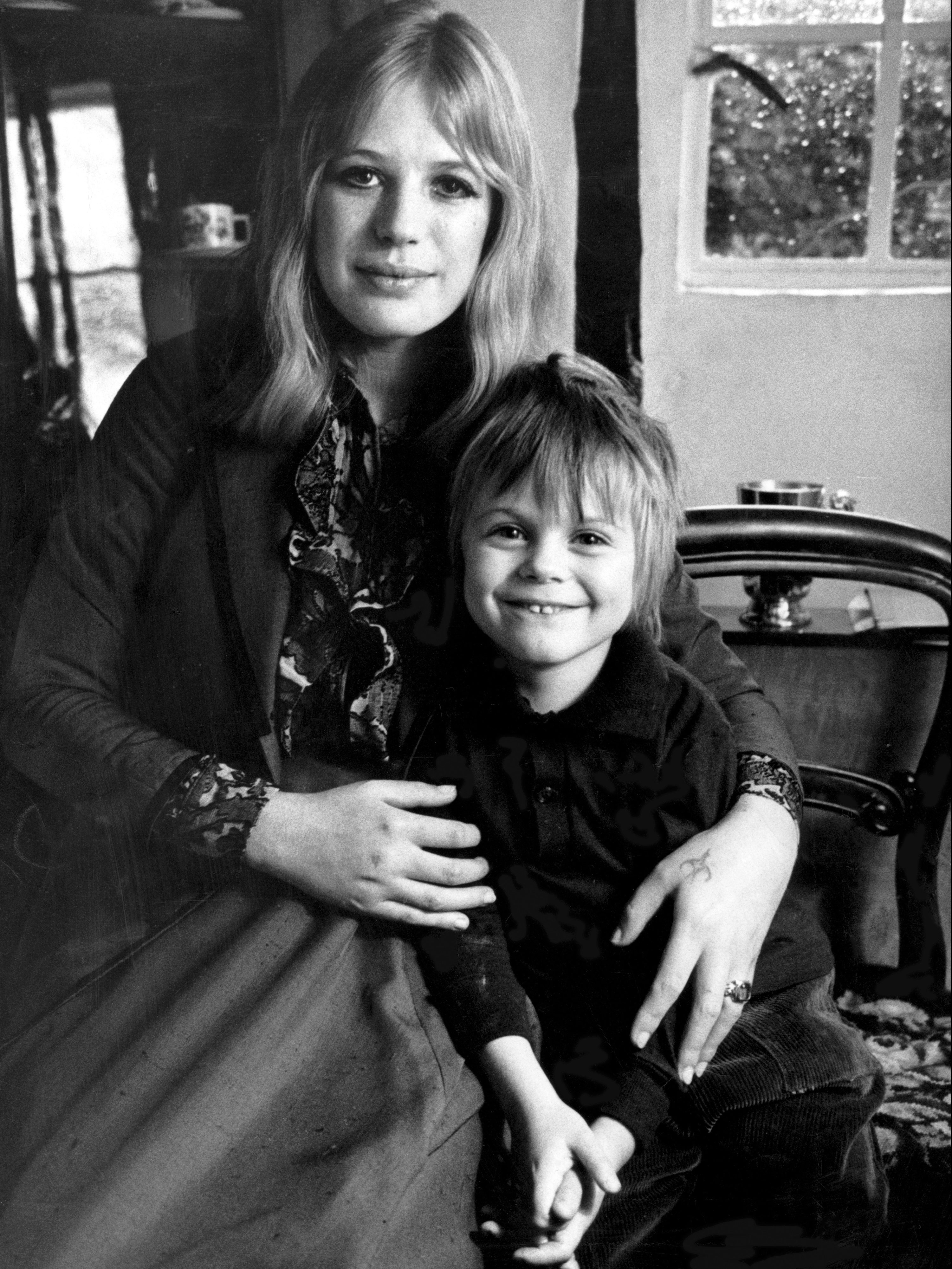 Marianne Faithfull and her son Nicholas. 22nd November 1970.