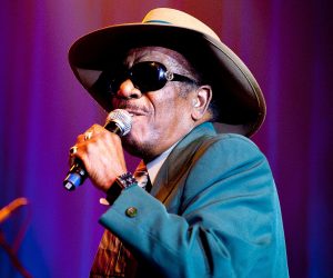 ALBUQUERQUE, NM - JANUARY 02: Soul singer Brenton Wood performs on stage at Route 66 Casino�s Legends Theater on January 2, 2010 in Albuquerque, New Mexico. Wood earned three Top 40 hits during 1967 including "Gimme Little Sign" that reached #9. (Photo by Steve Snowden/Getty Images)