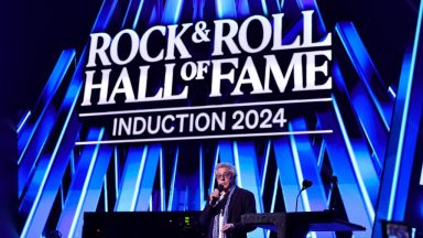 CLEVELAND, OHIO - OCTOBER 19: Roger Daltrey speaks onstage during the 2024 Rock & Roll Hall Of Fame Induction Ceremony streaming on Disney+ at Rocket Mortgage Fieldhouse on October 19, 2024 in Cleveland, Ohio.  (Photo by Theo Wargo/Getty Images for The Rock and Roll Hall of Fame)