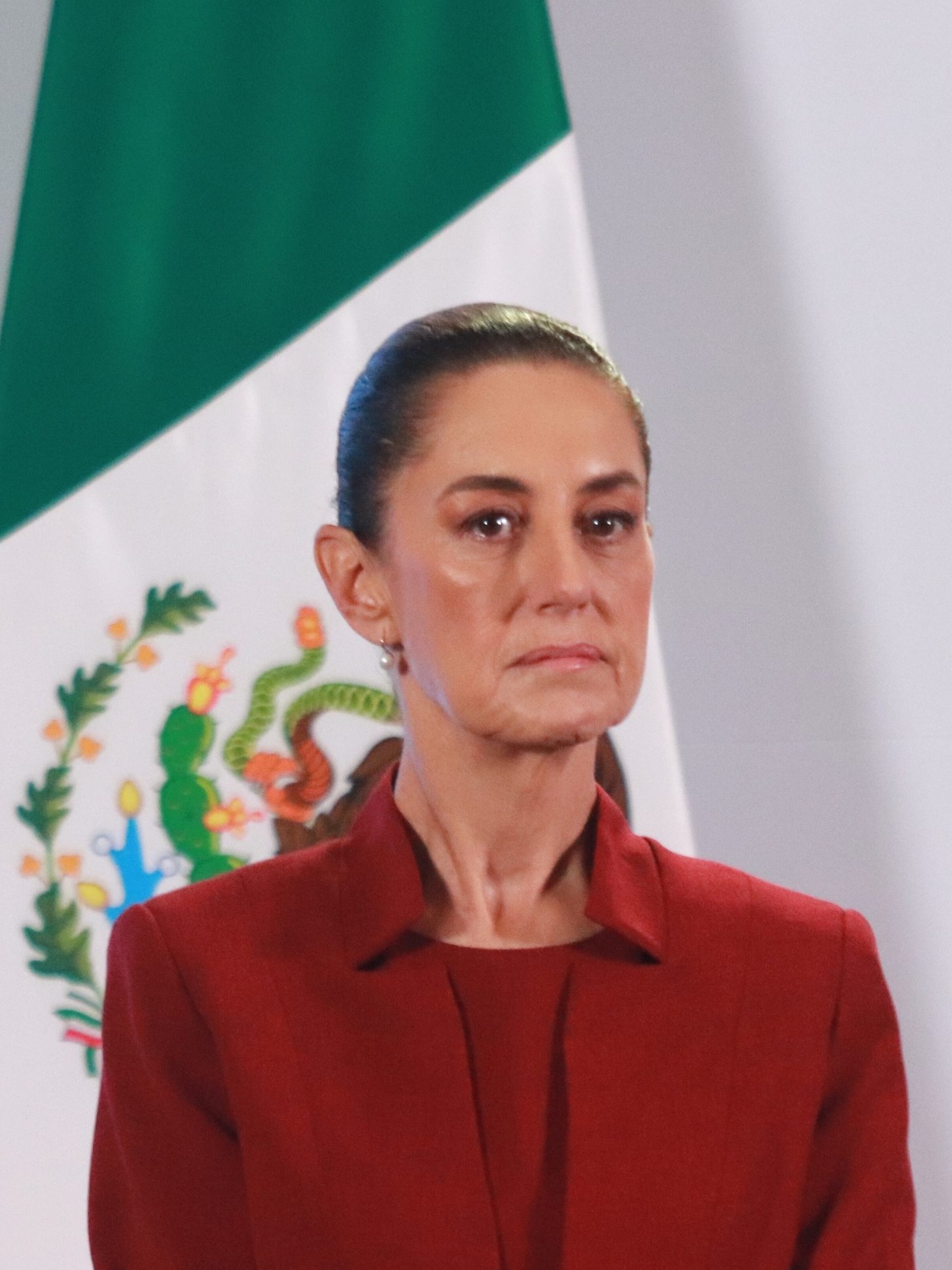 MEXICO CITY, MEXICO - 2024/11/13: Claudia Sheinbaum Pardo, President of Mexico, speaking during a briefing conference about the rescue of Mexican Petroleum (PEMEX), at the  National Palace. (Photo by Carlos Santiago/Eyepix Group/LightRocket via Getty Images)