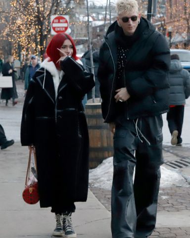 ASPEN, CO - DECEMBER 31: Megan Fox and Machine Gun Kelly are seen out and about on December 31, 2023 in Aspen, Colorado. (Photo by MEGA/GC Images)