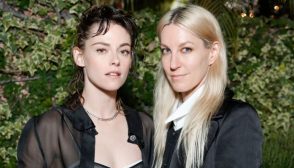 BEVERLY HILLS, CALIFORNIA - MARCH 09: (L-R) Kristen Stewart and Dylan Meyer attend the CHANEL and Charles Finch Annual Pre-Oscar Dinner at The Polo Lounge at The Beverly Hills Hotel on March 09, 2024 in Beverly Hills, California. (Photo by Stefanie Keenan/WireImage)