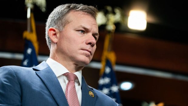 US Representative Blake Moore, Republican from Louisiana, speaks to the press after the weekly Republican Conference meeting at the US Capitol in Washington, DC, on December 17, 2024. (Photo by Allison ROBBERT / AFP) (Photo by ALLISON ROBBERT/AFP via Getty Images)