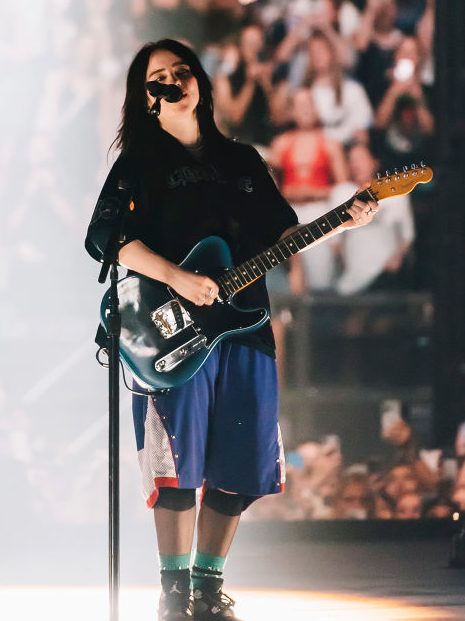 MELBOURNE, AUSTRALIA - MARCH 04: Billie Eilish performs her 'Hit Me Hard And Soft' Tour at Rod Laver Arena on March 04, 2025 in Melbourne, Australia. (Photo by Naomi Rahim/Getty Images for Live Nation)