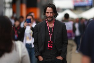 Keanu Reeves before third practice ahead of the Formula 1 British Grand Prix at Silverstone Circuit in Northampton, Great Britain on July 5, 2025. (Photo by Jakub Porzycki/NurPhoto via Getty Images)