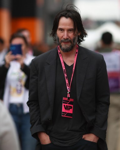Keanu Reeves before third practice ahead of the Formula 1 British Grand Prix at Silverstone Circuit in Northampton, Great Britain on July 5, 2025. (Photo by Jakub Porzycki/NurPhoto via Getty Images)