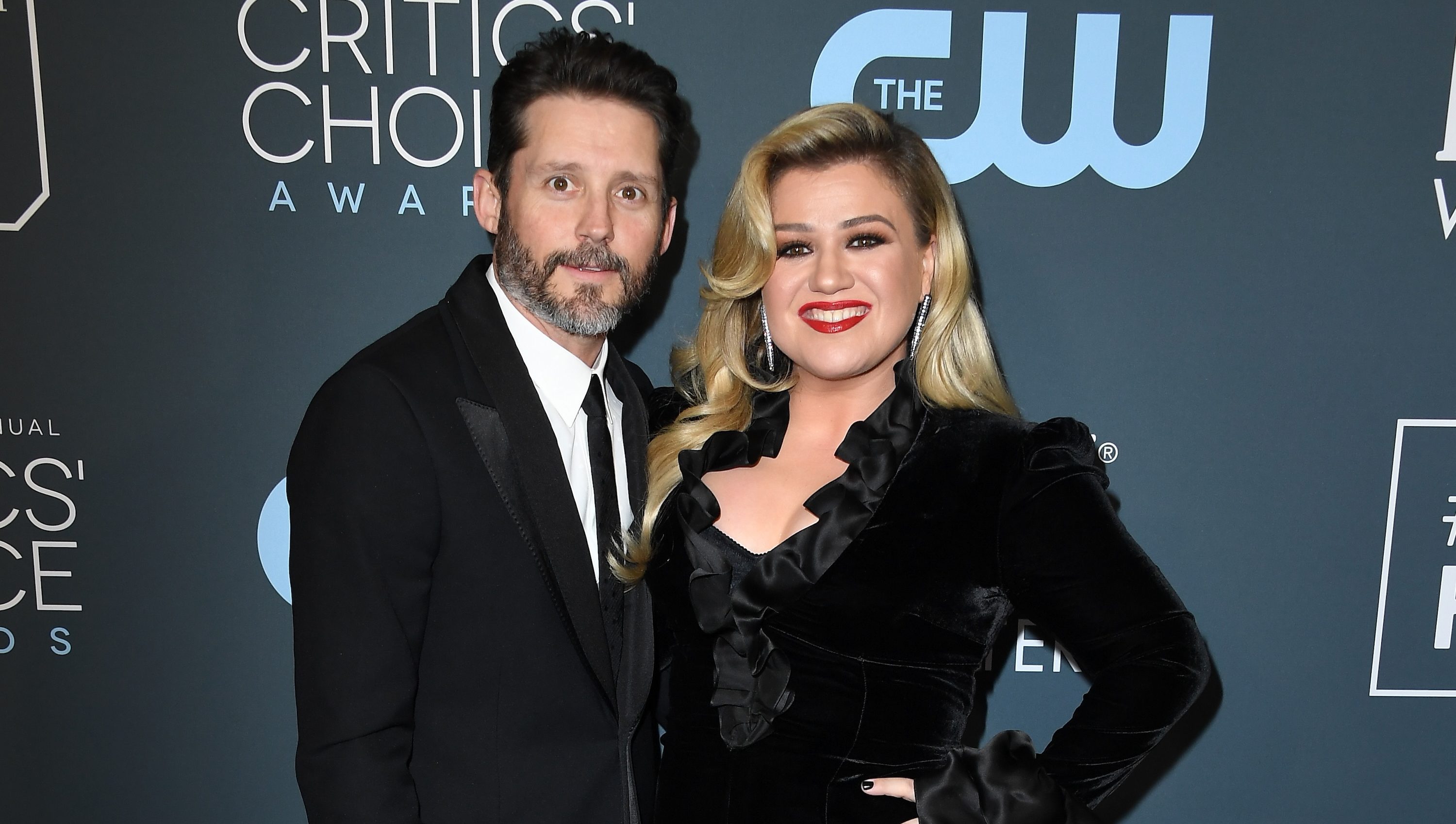 SANTA MONICA, CALIFORNIA - JANUARY 12: Brandon Blackstock and Kelly Clarkson attend the 25th Annual Critics' Choice Awards at Barker Hangar on January 12, 2020 in Santa Monica, California. (Photo by Steve Granitz/WireImage)