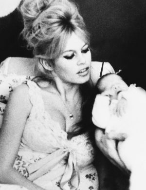 UNSPECIFIED - JANUARY 01:  Brigitte Bardot, Jacques Charrier And Their Son Of 3 Days Old Nicolas. 1960  (Photo by Keystone-France/Gamma-Keystone via Getty Images)