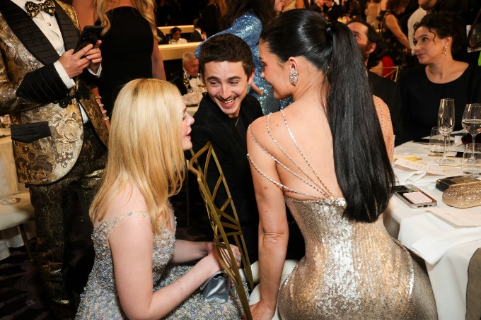 Elle Fanning, Timothée Chalamet y Kylie Jenner