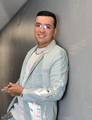 MIAMI, FL - OCTOBER 07:  Yeison Jimenez poses for portrait backstage during the "Invencible Tour"  at James L. Knight Center on October 7, 2023 in Miami, Florida.  (Photo by Johnny Louis/Getty Images)