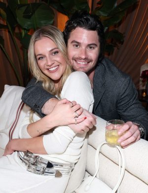 INGLEWOOD, CALIFORNIA - MAY 31: (L-R) Kelsea Ballerini and Chase Stokes attend NETFLIX TUDUM 2025: THE LIVE EVENT at The Kia Forum on May 31, 2025 in Inglewood, California. (Photo by Kevin Mazur/Getty Images for Netflix)