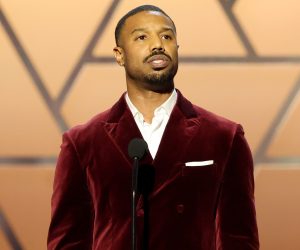 PASADENA, CALIFORNIA - FEBRUARY 28: Michael B. Jordan accepts the Entertainer of the Year Award onstage during the 57th NAACP Image Awards at Pasadena Civic Auditorium on February 28, 2026 in Pasadena, California. (Photo by Amy Sussman/Getty Images)