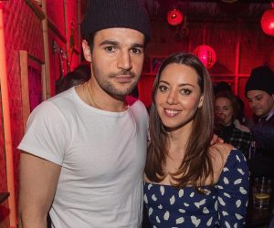 PARK CITY, UT - JANUARY 24:  Christopher Abbott and Aubrey Plaza attend the "Black Bear" Premiere party at the Audible Speakeasy on January 24, 2020 in Park City, Utah.  (Photo by Mat Hayward/Getty Images for Audible)