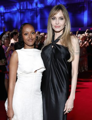 PALM SPRINGS, CALIFORNIA - JANUARY 03: (L-R) Zahara Marley Jolie and Angelina Jolie attend the 36th Annual Palm Springs International Film Awards at Palm Springs Convention Center on January 03, 2025 in Palm Springs, California. (Photo by Emma McIntyre/Getty Images for Palm Springs International Film Society)
