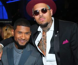 LOS ANGELES, CA - FEBRUARY 08:  Recording artists Usher and Chris Brown attend The 57th Annual GRAMMY Awards at STAPLES Center on February 8, 2015 in Los Angeles, California.  (Photo by Mark Davis/WireImage)